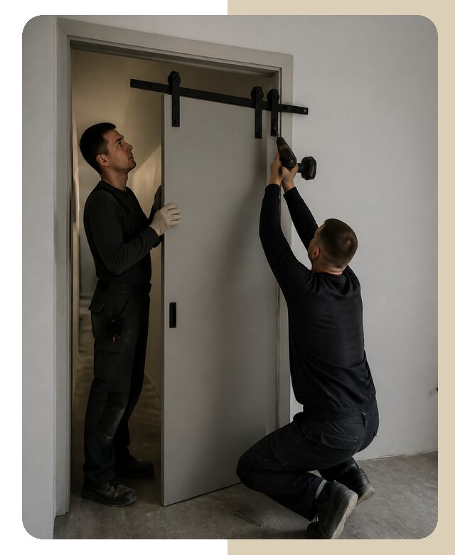 Монтаж подвесной двери в Казани по цене от 4778 р. | ДвериЛегко-Кзн
