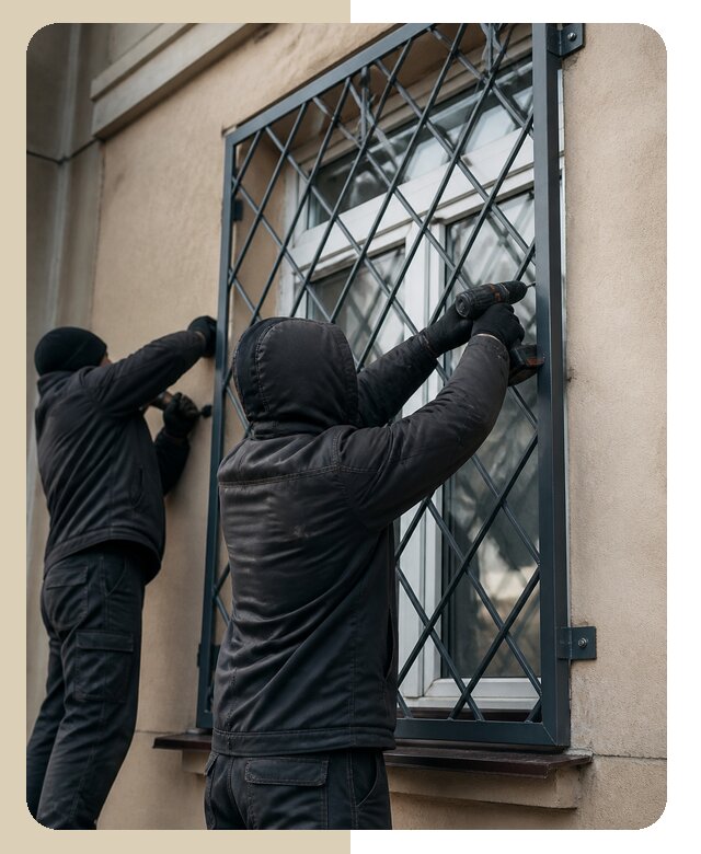 Установка антивандальных решеток на окна в Казани